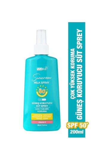 Mara Gunes Koruyucu Sut Sprey Spf50+ 200 Ml./sunscreen Mılk Spray Spf 50+ 200 Ml