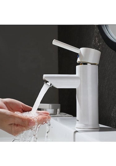 Sardıcı Lavabo Musluğu Beyaz Banyo Musluğu Beyaz