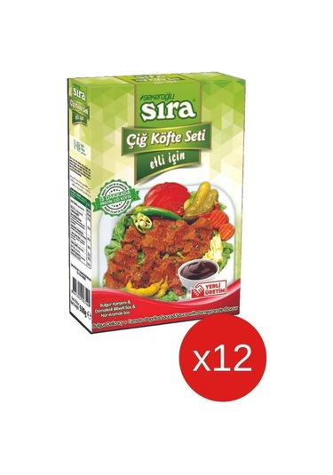 Şekeroğlu Sıra Etli Çiğ Köfte Seti 12 x 500 G