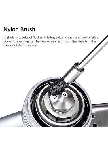 Springsun 21 Adet Boya Tabancası Airbrush Temizleme Fırçası Seti Airbrush Boru Temizleme Fırçası Otomobil Parçaları Temizleme Seti