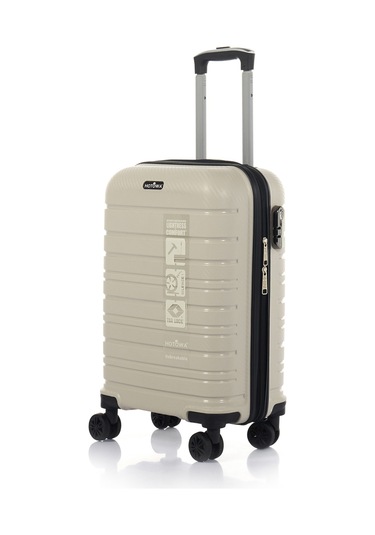 Hotowa Gold Pp Tsa Kilitli Kabin Boy Valiz 8010 Ekru Beyaz