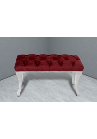 Bordo Chester Model Babyface Kumaş Bench&koltuk&tabure&pofuduk Yatak Odası Takımı Ucu&önü Puff