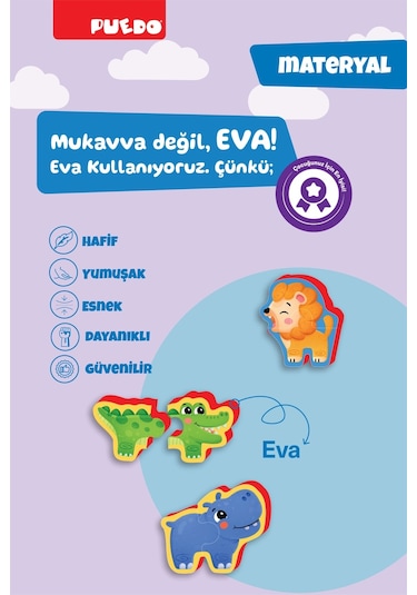 Puedo Ayakta Durabilen Bebek Puzzle Safari