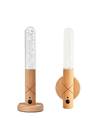 Moveevo Ahşap Hareketli Sensörlü Led Gece Lambası, 3 Renkli 3000-6000k , Usb Şarj Edilebilir, 2 Adet, Kabinet/entrance Işığı, Kolay Kurulum Açık Kahverengi