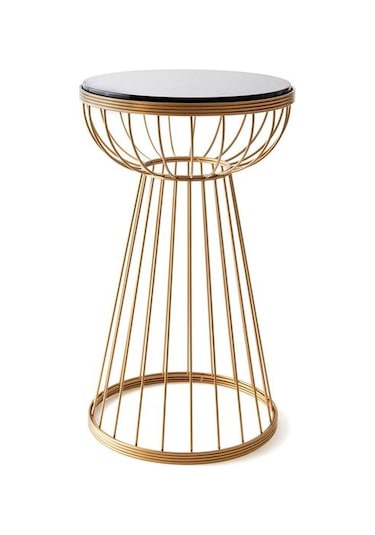 Begüsa Mantar Yan Sehpa - Antik / Siyah Antik / Siyah