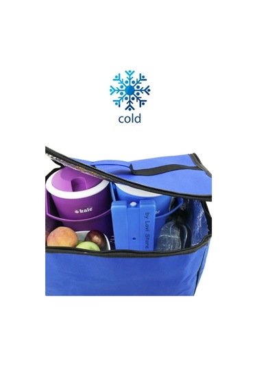 Büyük Sıcak Soğuk Tutucu Korumalı Buzluk Kamp Piknik Plaj Termal Termos Çanta Mavi
