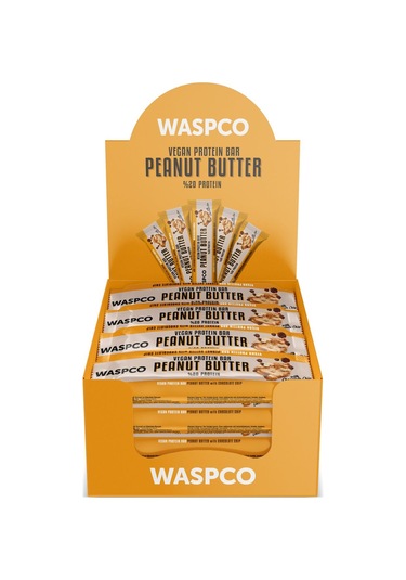 Waspco Fıstık Ezmeli Vegan Bar 40G x 12 Adet