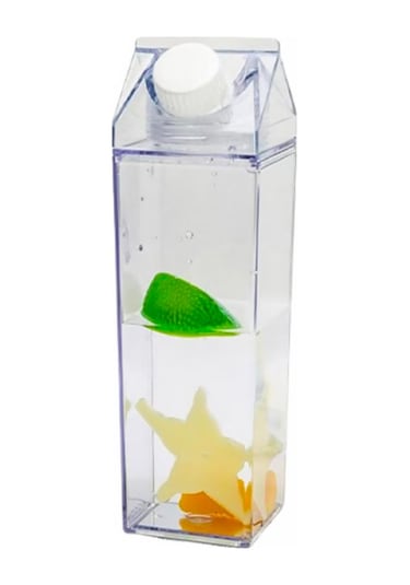 Finehome Süt Kutu Tasarımlı Su Kahve İçecek Şişesi