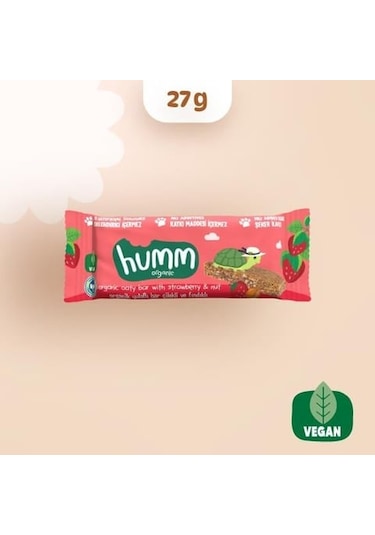 Organic Çilekli Fındıklı Yulaf Bar 27 Gr 27 G