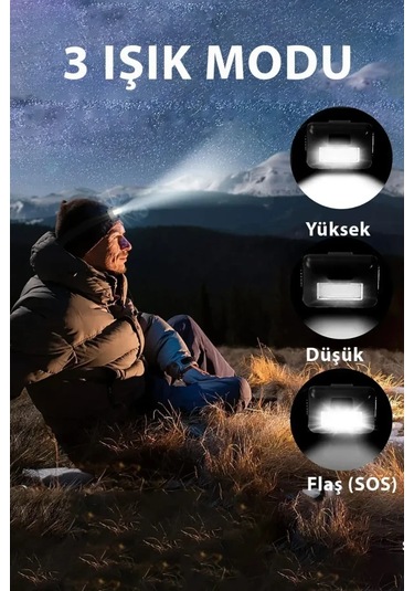 2 Adet Kafa Bantlı Led Işık Ayarlanabilir Kafa Lambası Kitap Okuma Işığı Kamp Gezi Seyehat El Feneri Renkli Çok Renkli