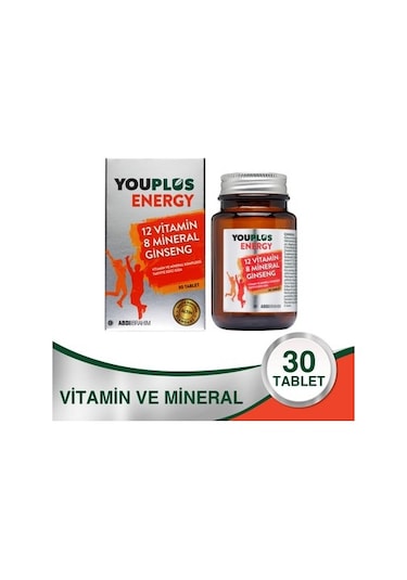 Youplus Multi Ener-G Vitamin ve Mineral Kompleksi 30 Tablet