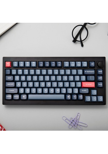 Keychron V1 Max Rgb Tkl Mekanik Red Switch 2.4 Ghz Kablosuz İngilizce Siyah Klavye