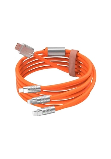 Çoklu Şarj Kablosu Usb Type-c İos Uyumlu 120w Hızlı Şarj Kablosu 10536118