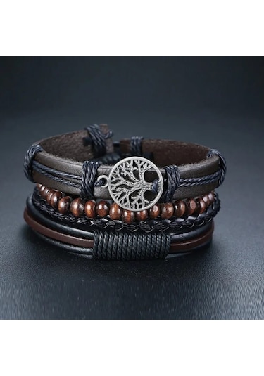 Gogoey Dbs3535 Erkek Deri Bileklik Çok Renkli