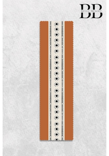 Belle Benoit Baskılı Amerikan Servisi Runner 140x40 Cm Desen28