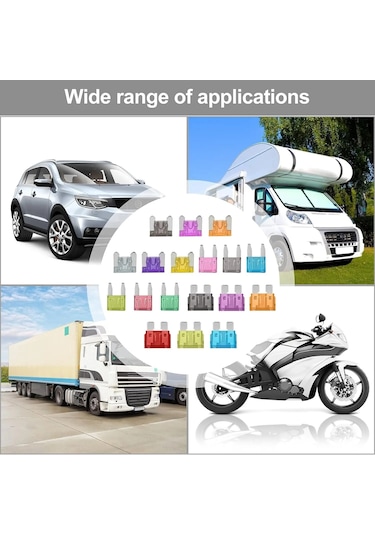 300 Parça Oto Sigorta Seti - Micro, Mini Ve Standart Boy Renkli Araç Sigortalar Diğer