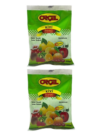 Orçel Kivi Aromalı Oralet Sıcak Soğuk İçecek Tozu Kivi Çayı 2 x 300 G