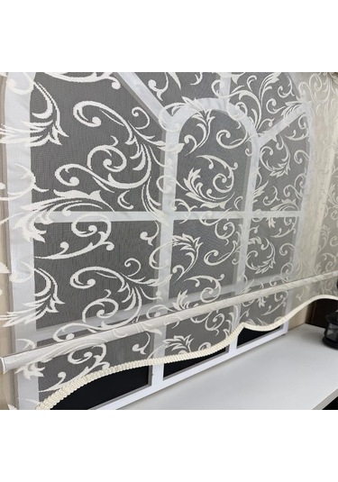 Storburada Çift Mekanizmalı Bej Tül Ekru Stor Perde Stb-133 Bej