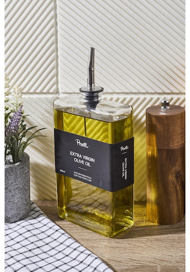 Molivet 500ml Silver Kapak Cam Yağdanlık-sosluk-sirkelik