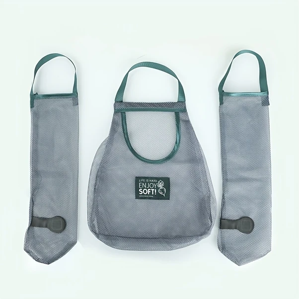 Chenkestoreone Çift Cep Xl Mutfak Sebze Meyve Saklama Filesi Asılı Naylon Torba Diğer