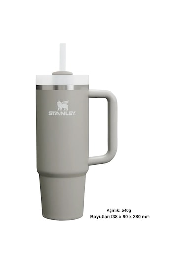 Stanley Quencher H2.o Flowstate Tumbler Pipetli Termos 0.8l Pipetli Matara Gri