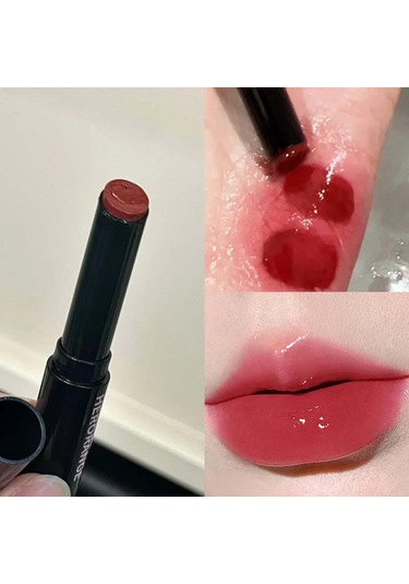 Mirror Glass Jelly Solid Lip Gloss Peach Lipstick Hydrating Clear Water Lip 05 1.8g Pembe