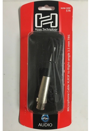 Hosa Xvm-105F Xlr (F) 3.5 Mm Trs (M) Stereo Mikrofon Kablosu 1.