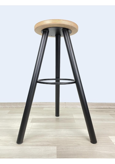 Banco Bar Sandalyesi, Bar Taburesi 72cm Ahşap Siyah