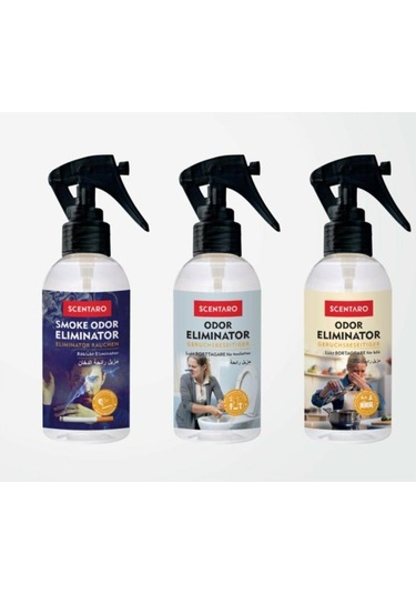 Scentaro Mutfak Banyo Sigara Kötü Koku Giderici 3 lü Set