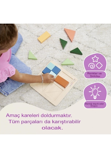 Eichhorn Montessori Ahşap Şekil Bulmaca Puzzle