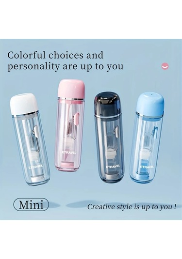 Techbloom Portable Dis Fircasi Katlanabilir Seyahat Dis Fircasi Seti White Ortodontik Dis Fircasi Dis Macunu Ve Bardak 11.8x5cm Çift Kişilik