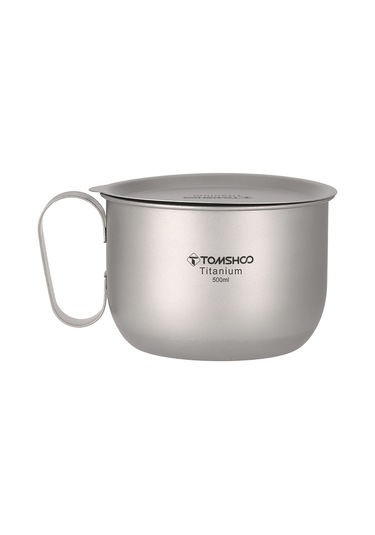 Teltree Tomshoo Saf Titan Kupa 500ml + Kapağı, Hafif Ve Dayanıklı, Kahve İçin Optimal, Ta8351 + M107 Seti Diğer