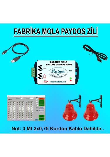 Fabrika Mola Zil Otomasyonu V5 2 Çan Destekli