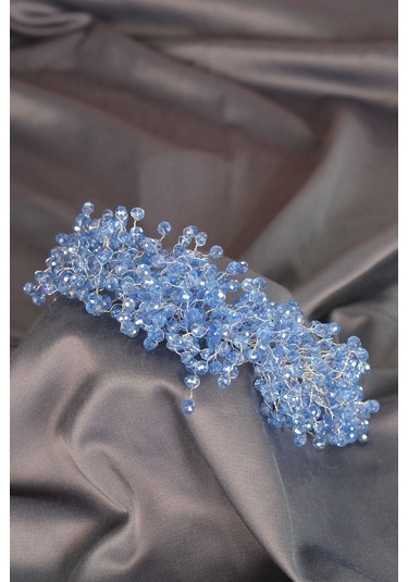FdayAksesuar Kadın Gelinlere Özel Pollux Kristal Boncuklu Gelin Tacı Saç Aksesuarı FRDY31609