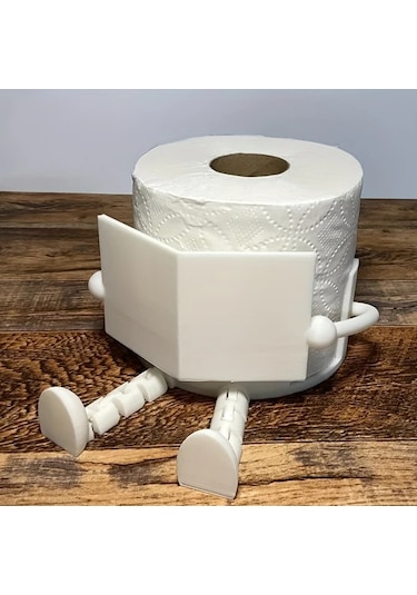 Willowhaven Beyaz Eklemli Pratik Ve Sanatsal Tuvalet Kağıdı Tutucu Ev Ofis İçin Beyaz