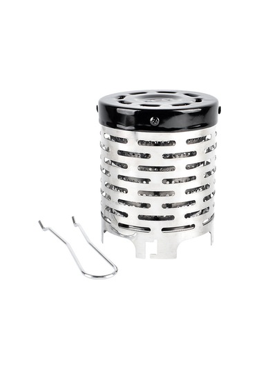 Yunboo Stokvel Isıtıcı Kapağı Çelikten Yapılmış Taşınabilir Çift Katmanlı Fırın Uyumlu Tent Isıtma Aleti Gümüş