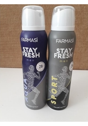 Farmasi Stay Fresh Sport Erkek Sprey Deodorant 150 ML + Stay Fresh Aqua Erkek Sprey Deodorant 150 ML