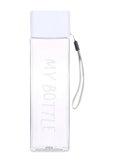 Tcherchı Kapaklı Küçük Kare Plastik Su Bardağı Taşınabilir Sızdırmaz Beyaz Iw5tj5 Beyaz