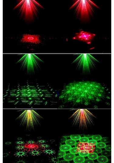 Mini Lazer Sahne Işığı Müziğe Sese Duyarlı Uzaktan Kumandalı Rgb Disko Lazer Projektör Led Işık