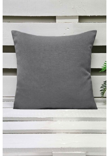 Melodie Keten Kırlent Kılıfı Antrasit 45X45 Cm