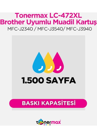 Brother Lc472xl Uyumlu Kartuş Sarı / Mfc-j2340 / Mfc-j3540/ Mfc-j3940