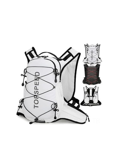 Neevoyu Süper Hafif Dayanıklı Spor Sırt Çantası - Su Geçirmez, Hava Yastıklı Kayışlı, Dağcılık Ve Bisiklet İçin Dış Mekan Siyah