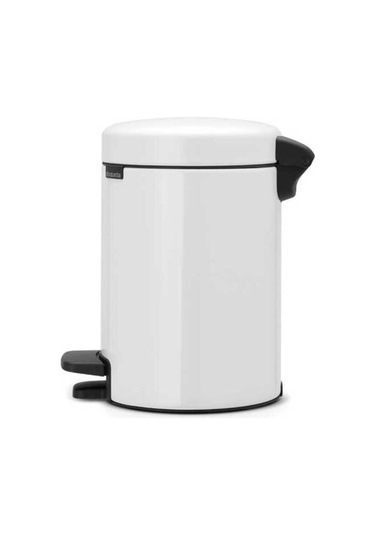 Çöp Kovası, Pedallı, Soft, 3lt - Beyaz Paslanmaz Çelik