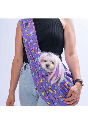 Pawstar Ice Cream Crossbody Küçük Irk Köpek Çapraz Taşıma Çantası