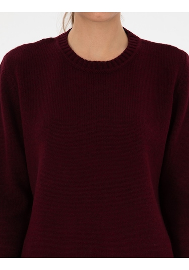 Pierre Cardin Kadın Vişne Kazak /triko 50316310-vr223 Vişne