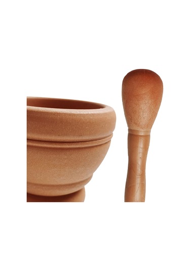 Homyl Havan Ve Tokmak Seti Çok İşlevli Mutfak Ezici Chutney Açık Kahverengi