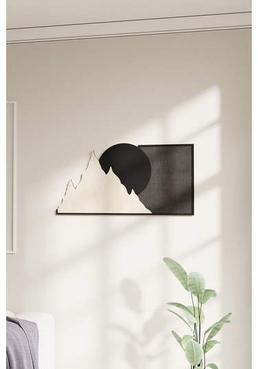 Dekoratif Minimal Manzara Tasarımlı Ahşap Tablo