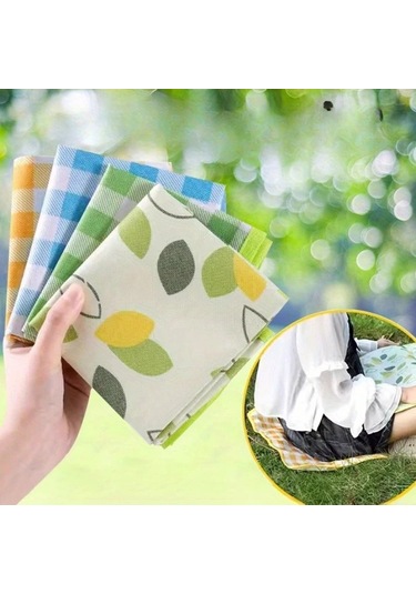 Xuweiwei Kırmızı Beyaz Renkli Kokusuz Kamp Piknik Örtüsü Su Geçirmez Katlanır