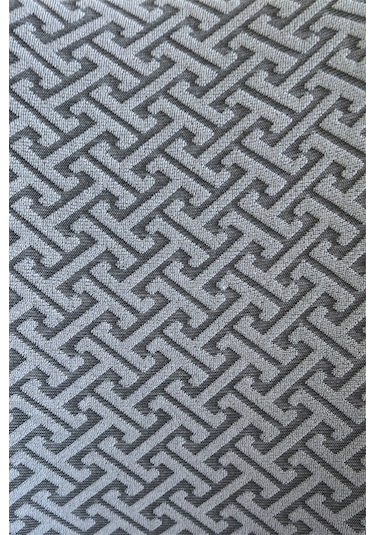 StarMall Jakarlı Kumaş İlmek Desen Oval Sandalye Kılıfı, Lastikli, Yıkanabilir, Esnek Sandalye Örtüsü 1 Adet Gri