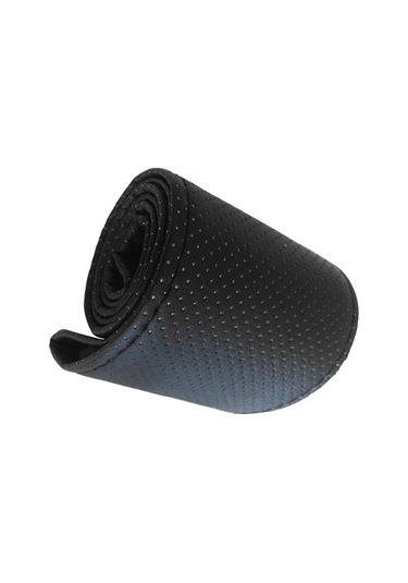 Lemestar 38cm Evrensel El Dikişli Direksiyon Kılıfı - Mikrofiber Deri, Dayanıklı Ve Nefesli, Araç Direksiyon Koruyucu Siyah